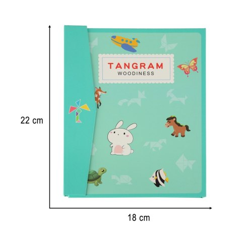 Tangram książeczka magnetyczna układanka montessori klocki gra logiczna 3D Kik Sp. z o. o. Sp. k.