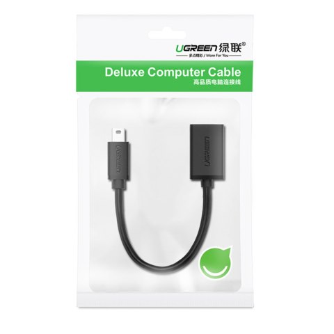 Adapter przejściówka mini USB-B (męski) - USB-A (żeński) OTG 10cm - szary UGREEN