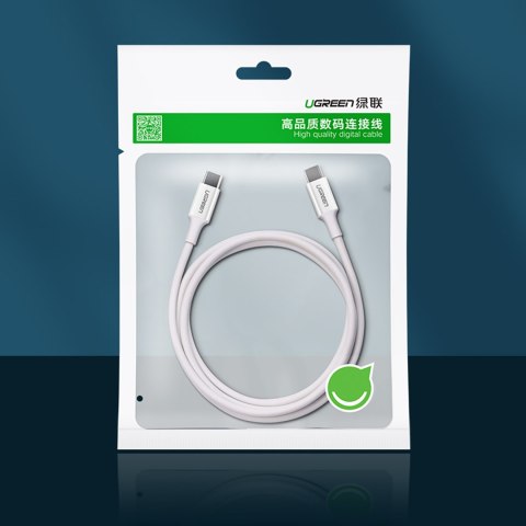 Kabel przewód USB-C - USB-C PD QC AFC 1.5m - biały UGREEN
