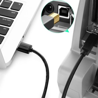 Kabel przewód do drukarki USB-A 3.0 - USB-B 5Gbps 1m - czarny UGREEN