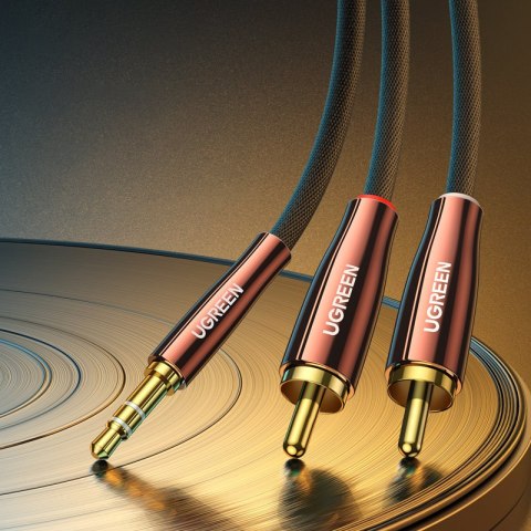 Kabel przewód miedziany audio 3.5mm mini jack - 2x RCA 2m UGREEN