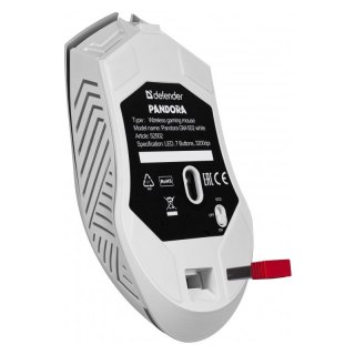 Mysz gamingowa bezprzewodowa PANDORA RF 3200DPI 7P biała Defender