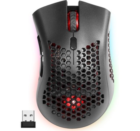 Mysz gamingowa bezprzewodowa Warlock GM-709L Optic RF RGB 2400 dpi 8P Defender