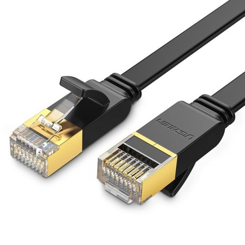 Płaski patchcord kabel przewód sieciowy LAN STP RJ45 Cat 7 10Gbps 3m czarny UGREEN