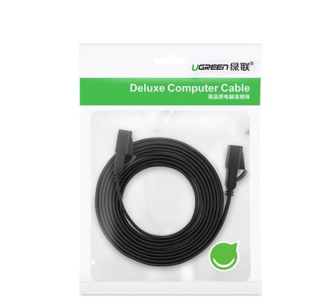 Płaski patchcord kabel przewód sieciowy LAN STP RJ45 Cat 7 10Gbps 3m czarny UGREEN