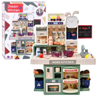 Kuchnia Dziecięca Dla Dzieci Para Wodna Światła Dźwięki Akcesoria 33 el. LEAN Toys