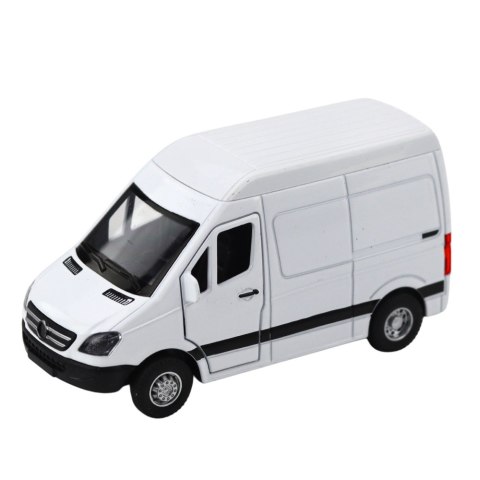 Samochód Dostawczy Metalowy Z Napędem Pull Back Światła Dźwięki Biały 1:32 LEAN Toys