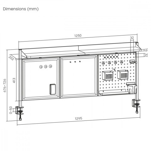 Przegroda biurkowa, ER-300B Ergo Office