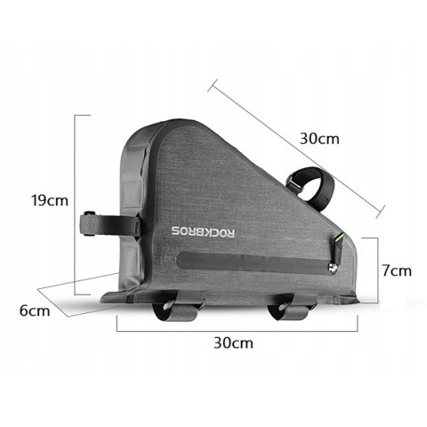 Torba rowerowa mocowane na ramę 5l AS-017 - ciemnozielona ROCKBROS