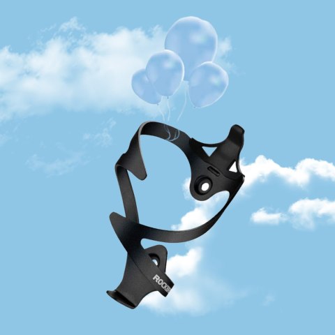 Uchwyt aluminiowy rowerowy na bidon butelkę - czarny ROCKBROS