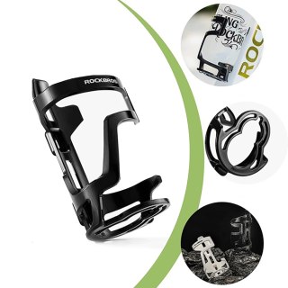 Uchwyt rowerowy na butelkę bidon mocowanie szyjką do dołu - czarny ROCKBROS