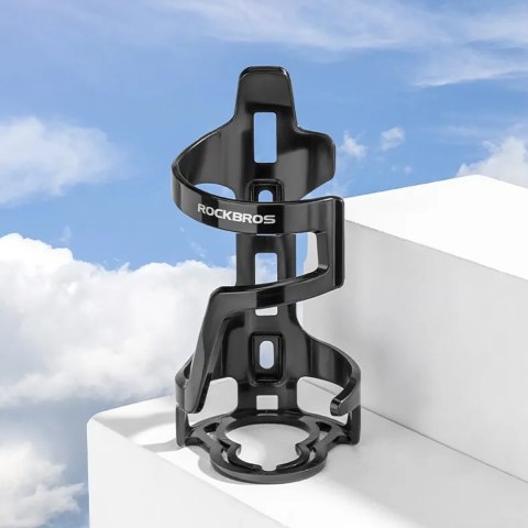 Uchwyt rowerowy na butelkę bidon mocowanie szyjką do dołu - czarny ROCKBROS