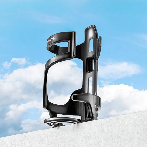 Uchwyt rowerowy na butelkę bidon mocowanie szyjką do dołu - czarny ROCKBROS