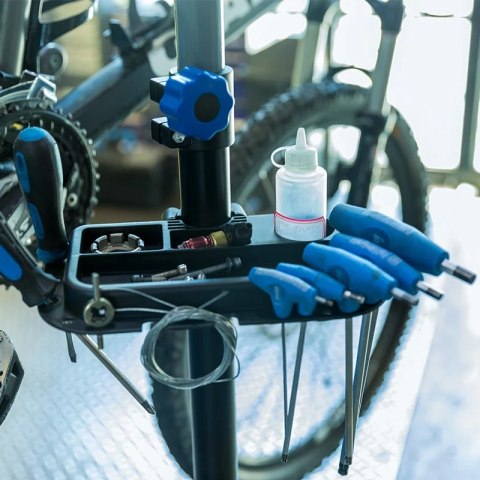 Wielofunkcyjny stojak serwisowy uchwyt do rowerów podłogowy - czarny ROCKBROS