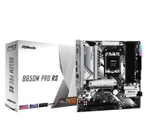 Płyta główna B650M PRO RS AM5 4DDR5 HDMI/DP mATX ASRock