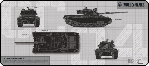 Podkładka pod mysz DEFENDER WT90 - wersja limitowana WORLD OF TANKS YENKEE