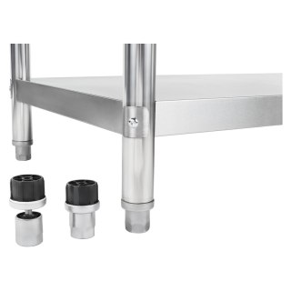 Stół do kuchni blat roboczy ze stali nierdzewnej z rantem i dolną półką 100x60cm Royal Catering