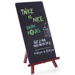 Tablica informacyjna reklamowa MENU stojąca na sztaludze do restauracji 220x360mm - Hendi 664070 Hendi