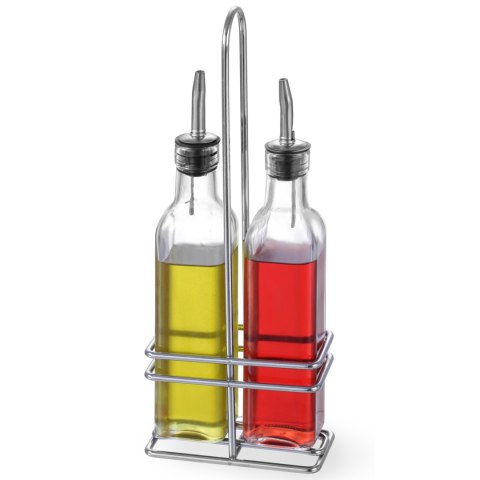 Zestaw stołowy butelki z koszykiem do oliwy i octu winnego 2 x 237ml - Hendi 460245 Hendi