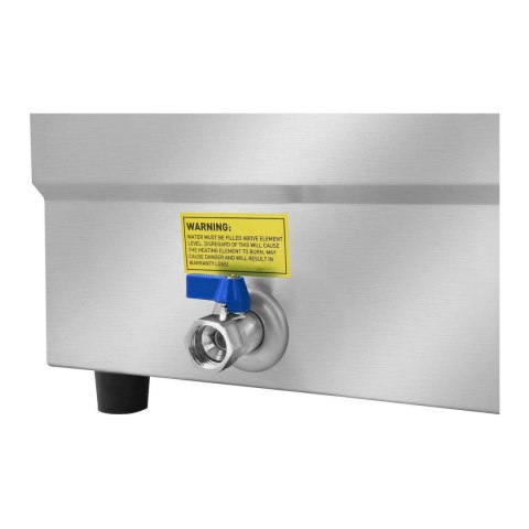 Bemar podgrzewacz wodny z kranem i szklaną osłoną 2200W 30L + 5x pojemnik GN1/2 Royal Catering