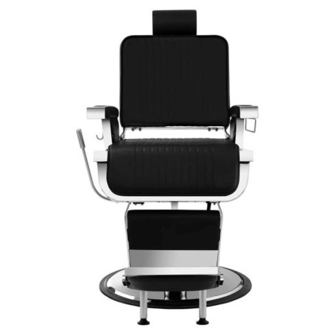 Profesjonalny fotel fryzjerski barberski z podnóżkiem obrotowy LUXURIA Physa czarny Physa