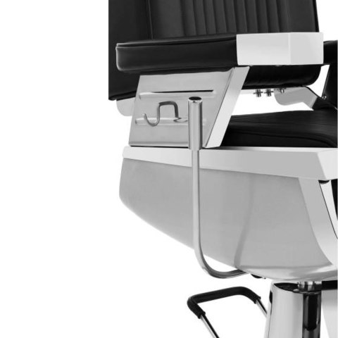 Profesjonalny fotel fryzjerski barberski z podnóżkiem obrotowy LUXURIA Physa czarny Physa