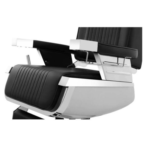 Profesjonalny fotel fryzjerski barberski z podnóżkiem obrotowy LUXURIA Physa czarny Physa