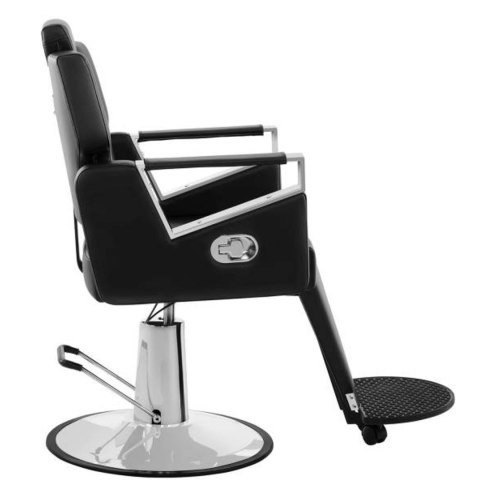 Profesjonalny fotel fryzjerski barberski z podnóżkiem obrotowy TURIN Physa czarny Physa