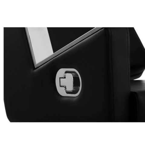 Profesjonalny fotel fryzjerski barberski z podnóżkiem obrotowy TURIN Physa czarny Physa