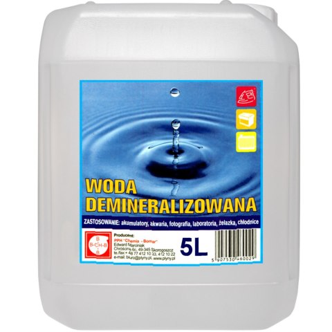 Woda demineralizowana destylowana 5L Bomar
