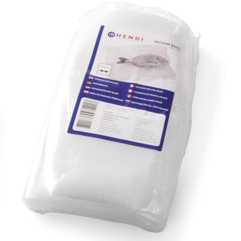 Worki moletowane do pakowarek próżniowych listwowych 200x300mm 100szt. Hendi