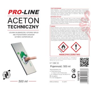 Aceton techniczny 100% w sprayu PRO-LINE spray 500ml PRO-LINE