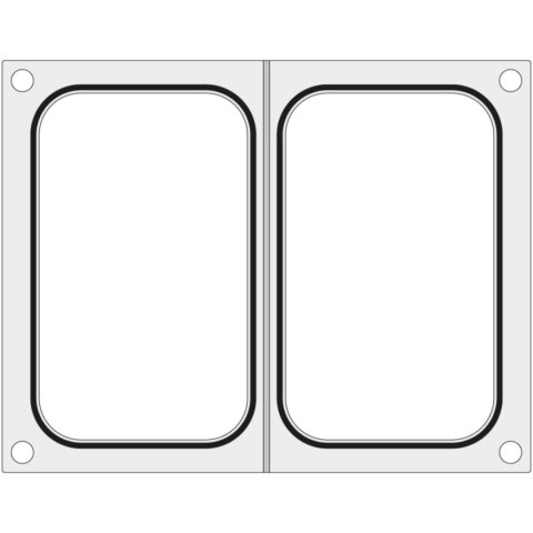 Matryca forma do zgrzewarek MCS na dwie tacki pojemniki 178x113 mm - Hendi 805459 Hendi