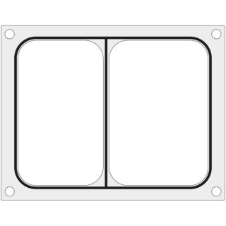 Matryca forma do zgrzewarki CAS CDS-01 na tackę dwudzielną 227x178 mm - Hendi 805398 Hendi