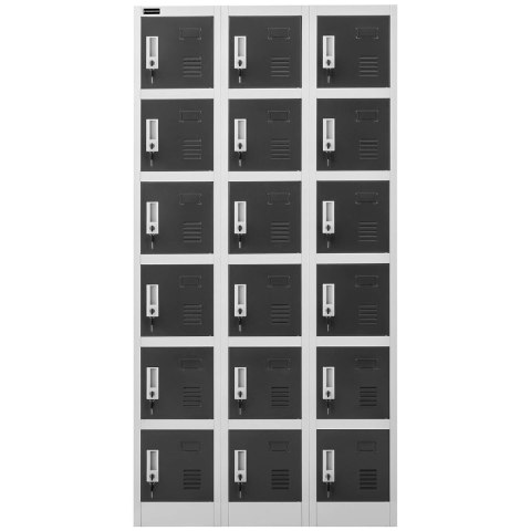 Szafa skrytkowa ze schowkami socjalna metalowa do szatni 18 skrytek na klucz FROMMSTARCK