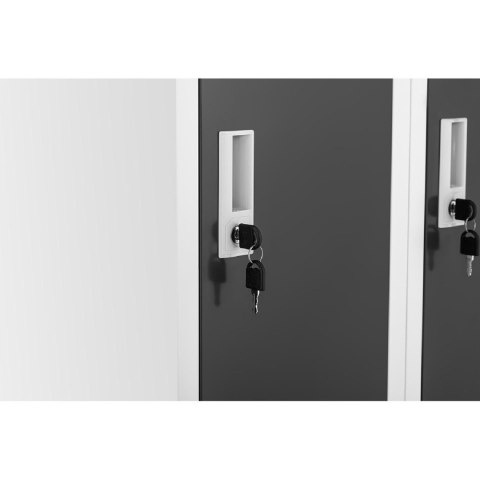 Szafa skrytkowa ze schowkami socjalna metalowa do szatni 6 skrytek na klucz FROMMSTARCK