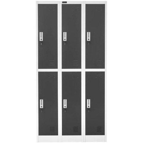 Szafa skrytkowa ze schowkami socjalna metalowa do szatni 6 skrytek na klucz FROMMSTARCK