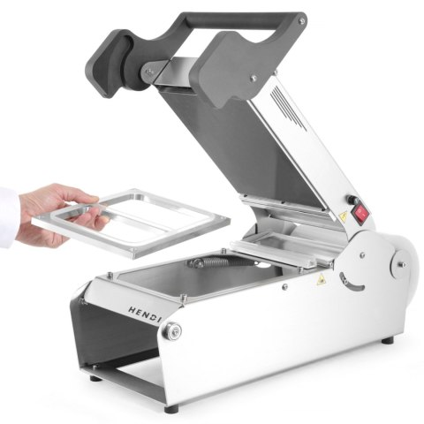 Zgrzewarka do pojemników tacek obiadowych na wynos + matryca 700 W - Hendi 976722 Hendi