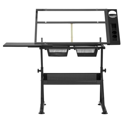 Biurko stół kreślarski szklany z szufladami do rysowania szkicowania 120x60 cm FROMMSTARCK