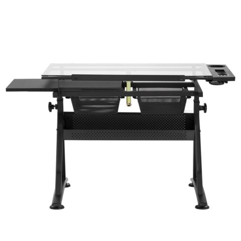 Biurko stół kreślarski szklany z szufladami do rysowania szkicowania 120x60 cm FROMMSTARCK