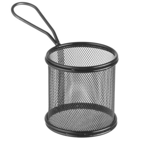 Koszyk do serwowania smażonych przekąsek frytek z uchwytem okrągły 90x90x90 mm - Hendi 425633 Hendi