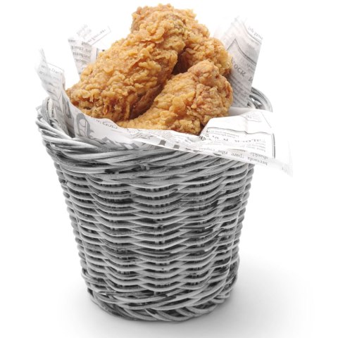 Koszyk do serwowania smażonych przekąsek szary melanżowy śr. 130x110 mm - Hendi 426043 Hendi