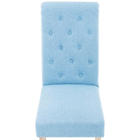 Krzesło tapicerowane do jadalni salonu 2 szt. NIEBIESKIE FROMMSTARCK
