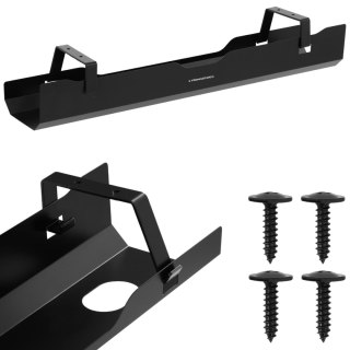 Półka maskownica organizer na kable pod biurko 600x135x108 mm CZARNA FROMMSTARCK
