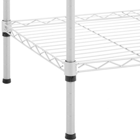 Regał druciany na ubrania do garderoby szatni 7 półek 4 drążki 189 x 45 x 196 cm do 210 kg Royal Catering