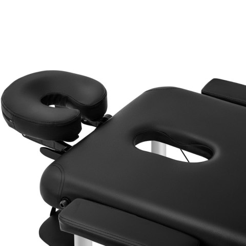 Stół łóżko do masażu przenośne składane Bordeux Black do 180 kg czarne Physa