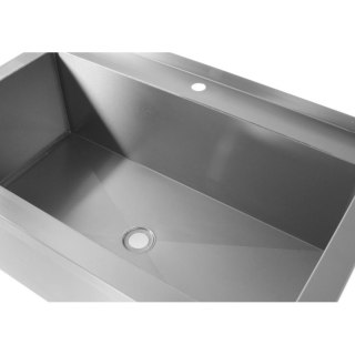 Stół z basenem jednokomorowym gastronomiczny spawany nierdzewny 60x60x85 cm - Hendi 813294 Hendi