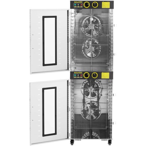 Suszarka przemysłowa do żywności ziół owoców 2 komory 32 ruszty 40-90 C 3150 W Royal Catering