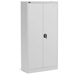 Szafa biurowa metalowa na dokumenty 4 półki z drzwiami uchylnymi wys. 180 cm SZARA FROMMSTARCK