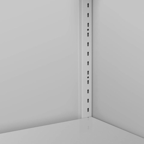 Szafa biurowa metalowa na dokumenty 4 półki z drzwiami uchylnymi wys. 180 cm SZARA FROMMSTARCK